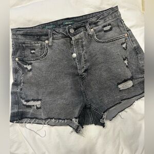 wild fable Distressed Washed Black Denim Shorts